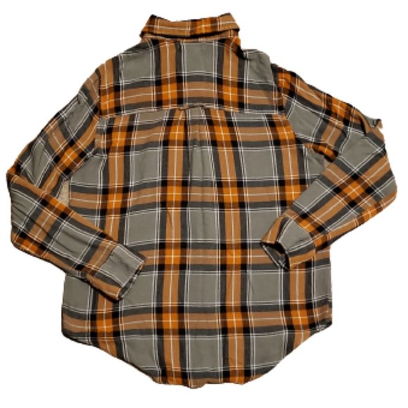 Kendall & Kylie Long Sleeve Button Up Plaid Shirt | Women's Small S Pre-owned - Picture 2 of 9